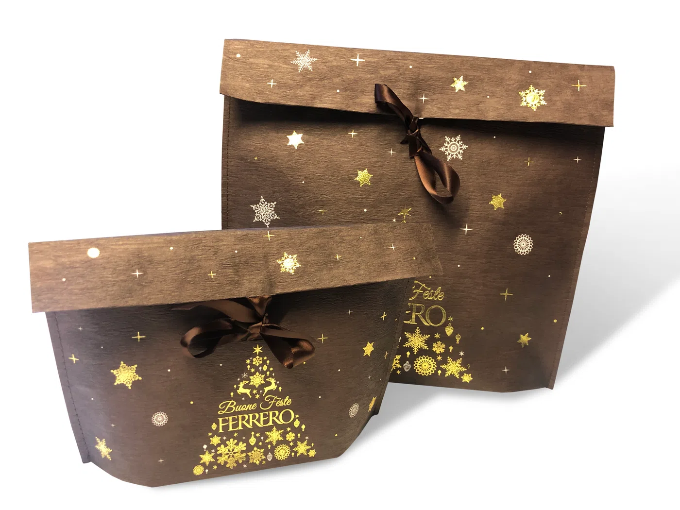 Pochettes festives Ferrero avec ruban