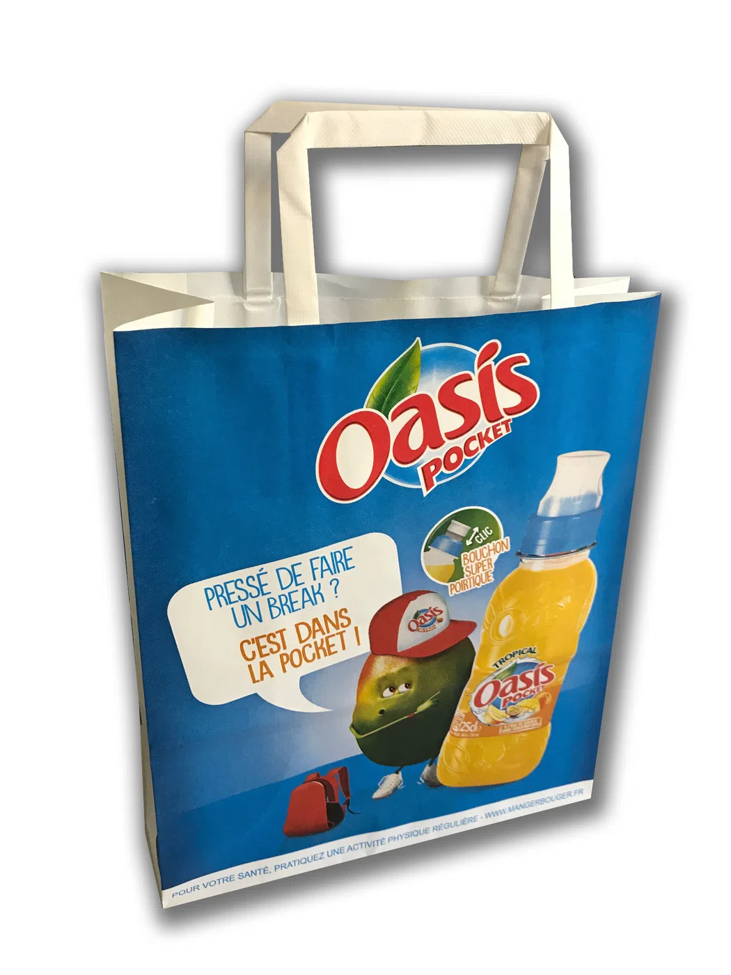 Sac bleu Oasis Pocket à poignées plates