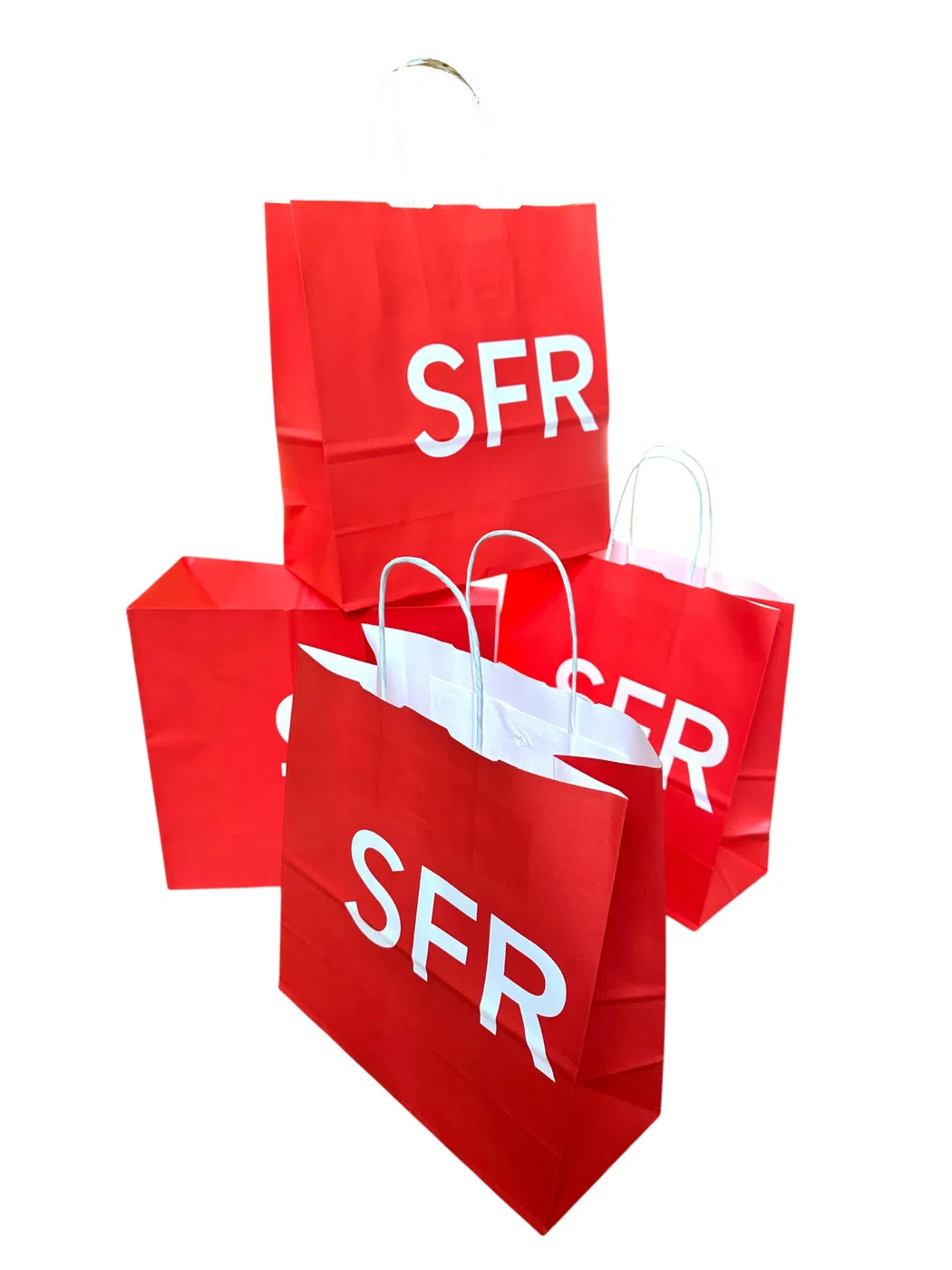 Sacs rouges SFR à poignées torsadées
