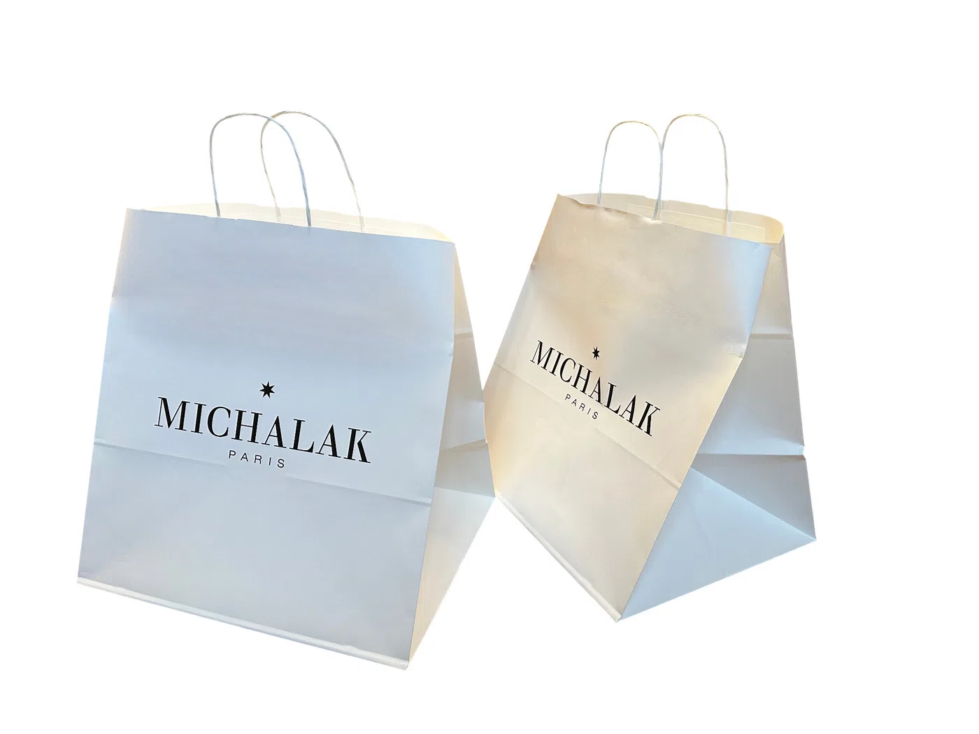 Sacs blancs Michalak à poignées torsadées