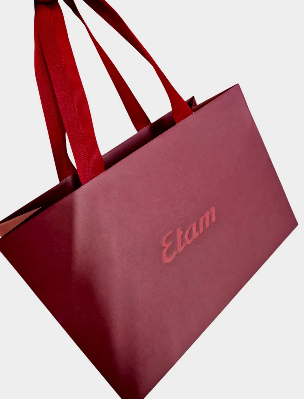 Sac bordeaux Etam à anses ruban