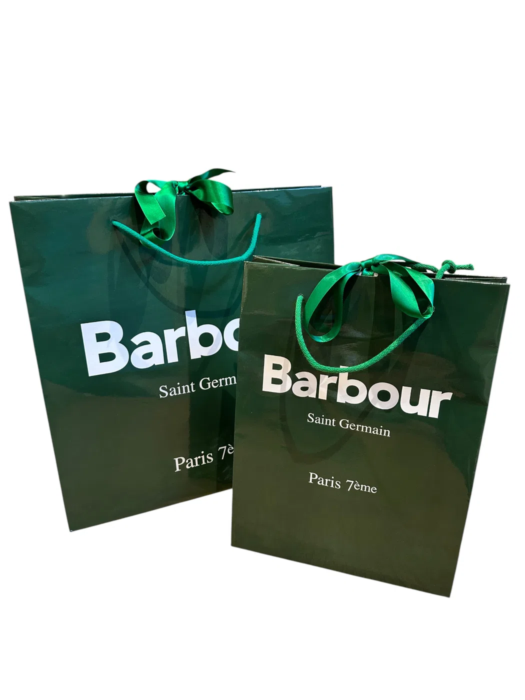 Sacs verts Barbour à cordelettes et nœuds