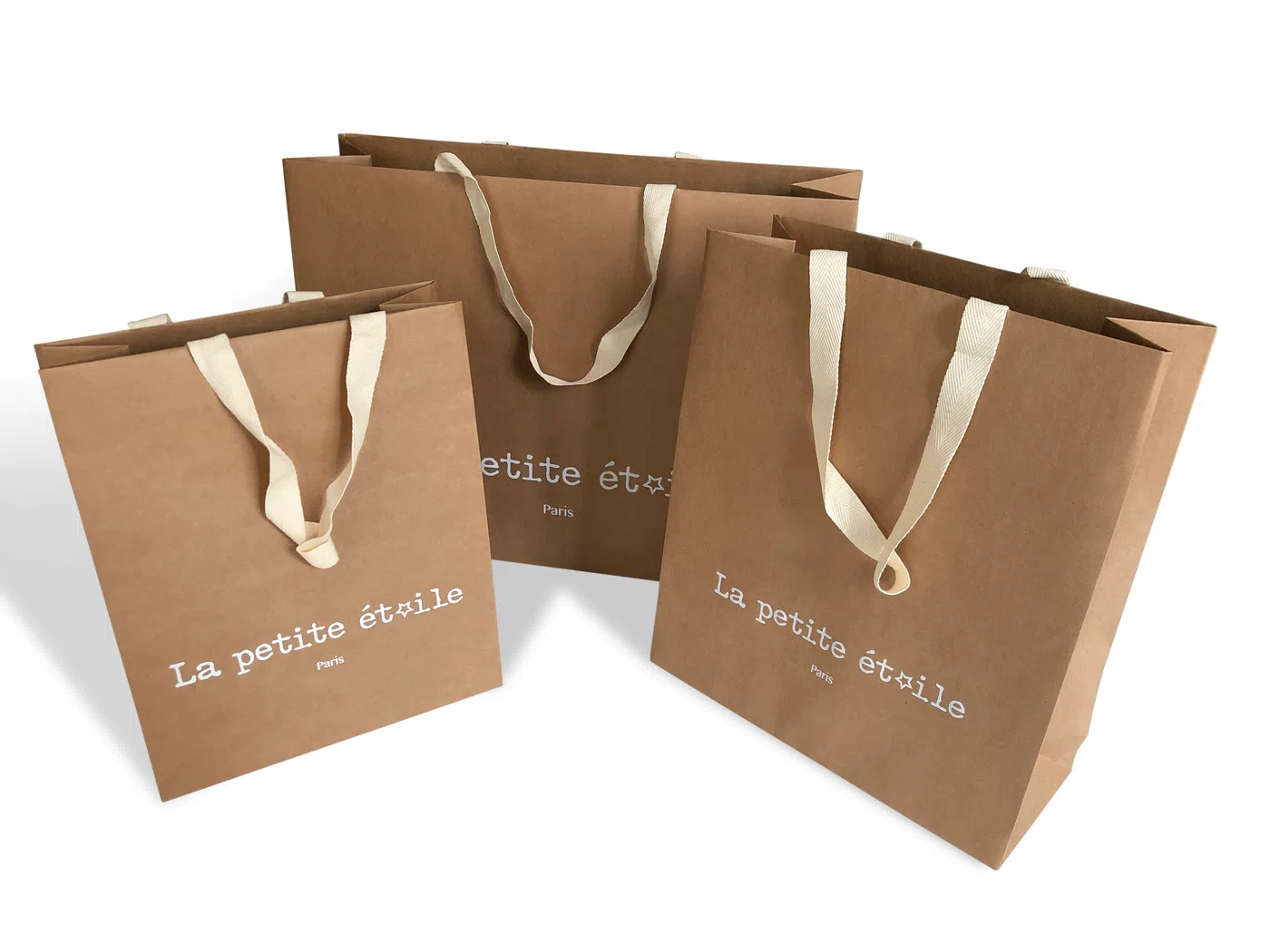 Sacs kraft La Petite Étoile à rubans clairs
